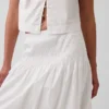 Poplin Pintuck Maxi Etek