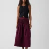 Poplin Pintuck Maxi Etek