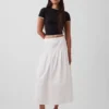 Poplin Pintuck Maxi Etek