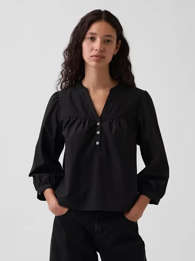 Poplin Popover Üst Giyim