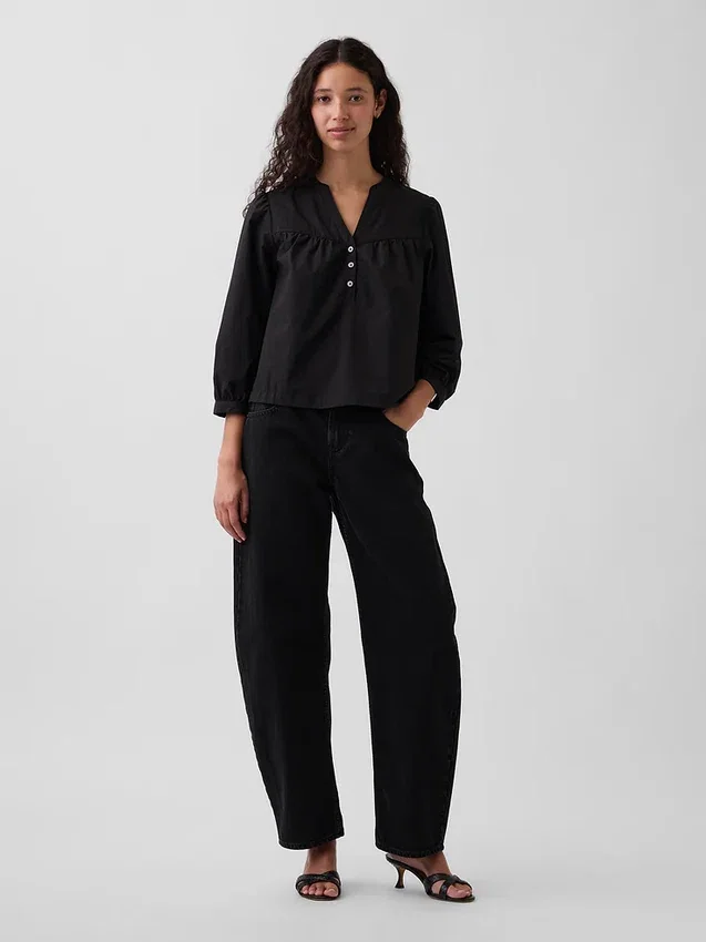 Poplin Popover Üst Giyim