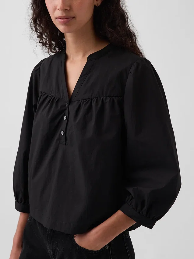 Poplin Popover Üst Giyim