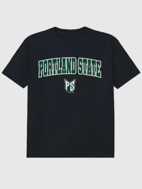 Portland State Üniversitesi Arch Logo Siyah Grafik Tişört