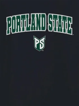 Portland State Üniversitesi Arch Logo Siyah Grafik Tişört