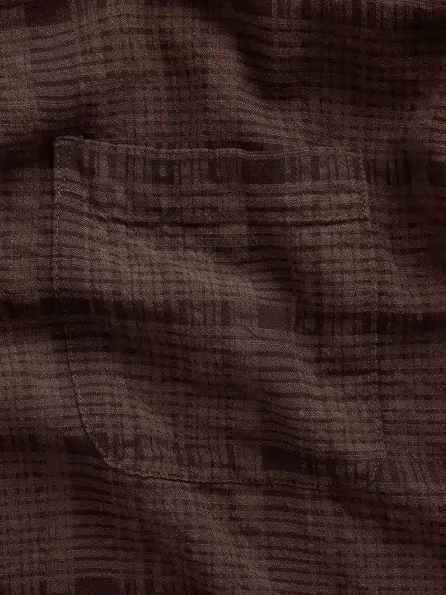Rahat Düz Etekli Seersucker Gömlek