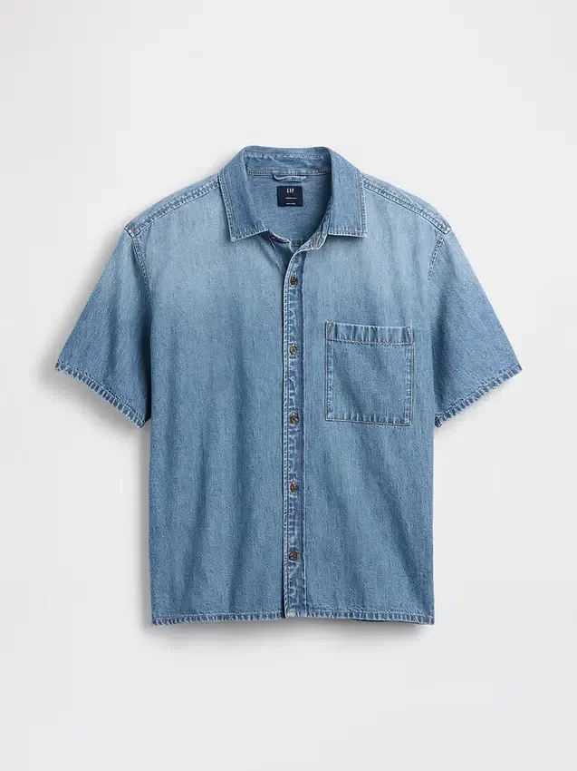 Rahat Kesim Denim Gömlek