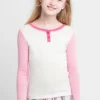 Renk Bloklu Pijama Henley