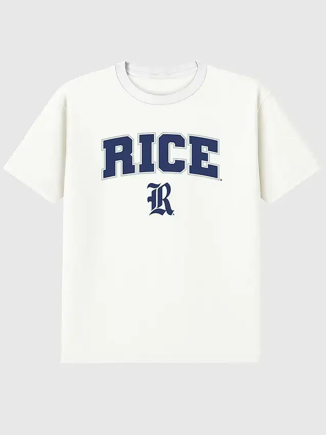 Rice Üniversitesi Arch Logo İkincil Grafikli Tişört