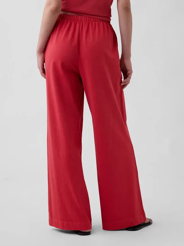 Örme Geniş Paça Pantolon