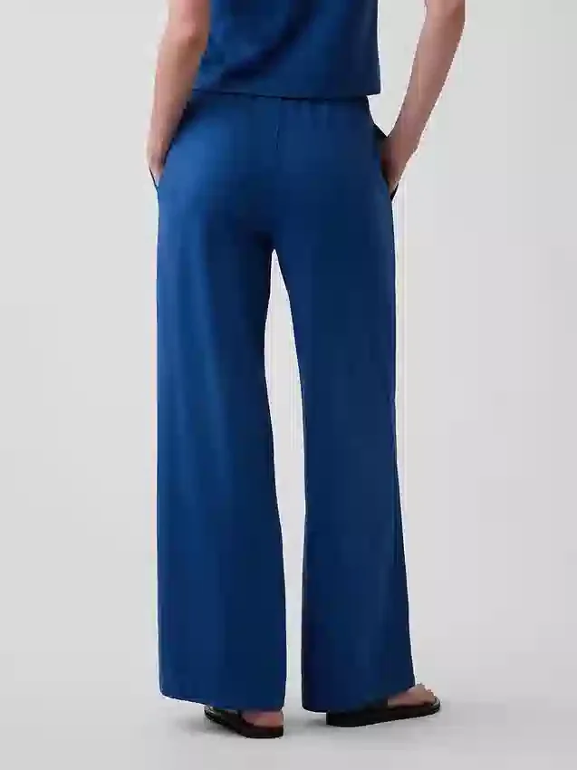 Örme Geniş Paça Pantolon