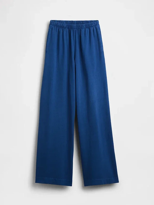 Örme Geniş Paça Pantolon