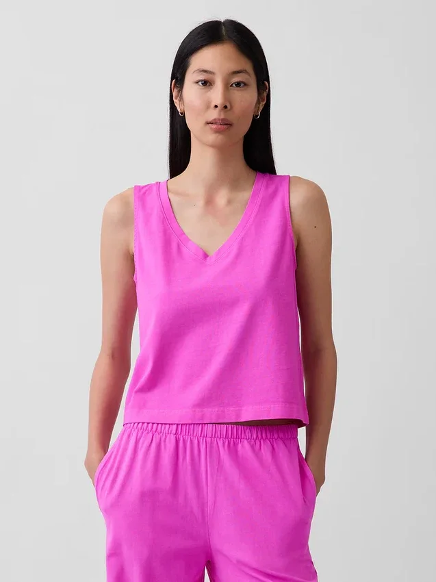 Örme Kısa Tank Top