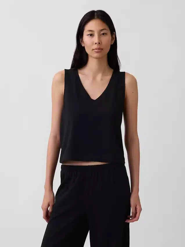 Örme Kısa Tank Top