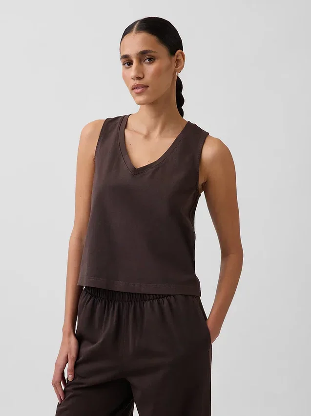 Örme Kısa Tank Top