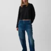Örme Oversized Kısa Tişört