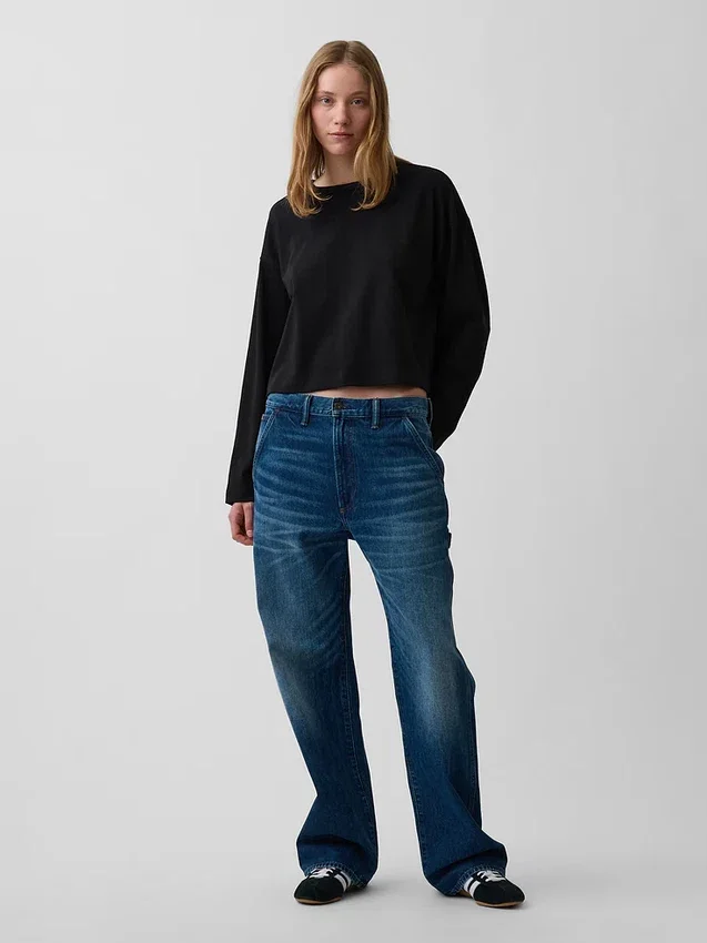 Örme Oversized Kısa Tişört