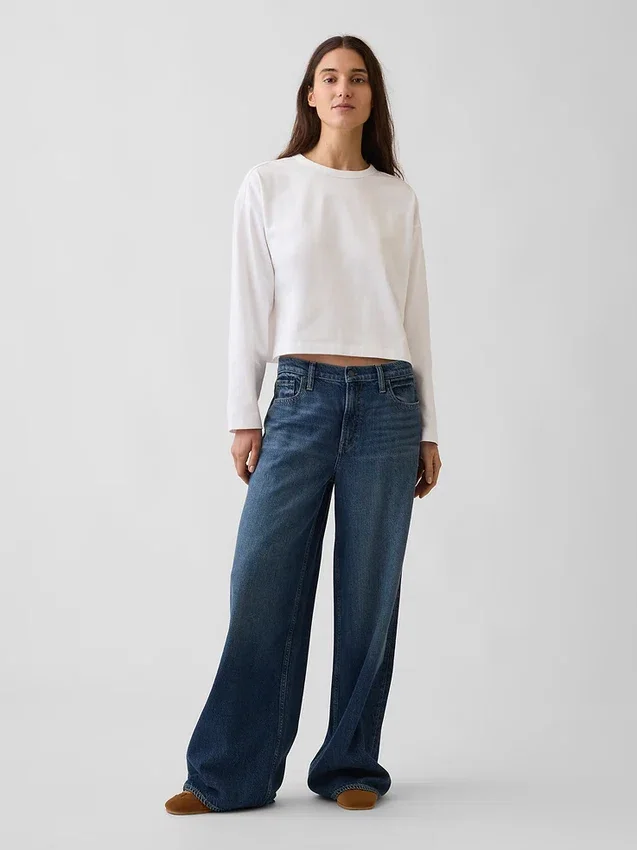Örme Oversized Kısa Tişört