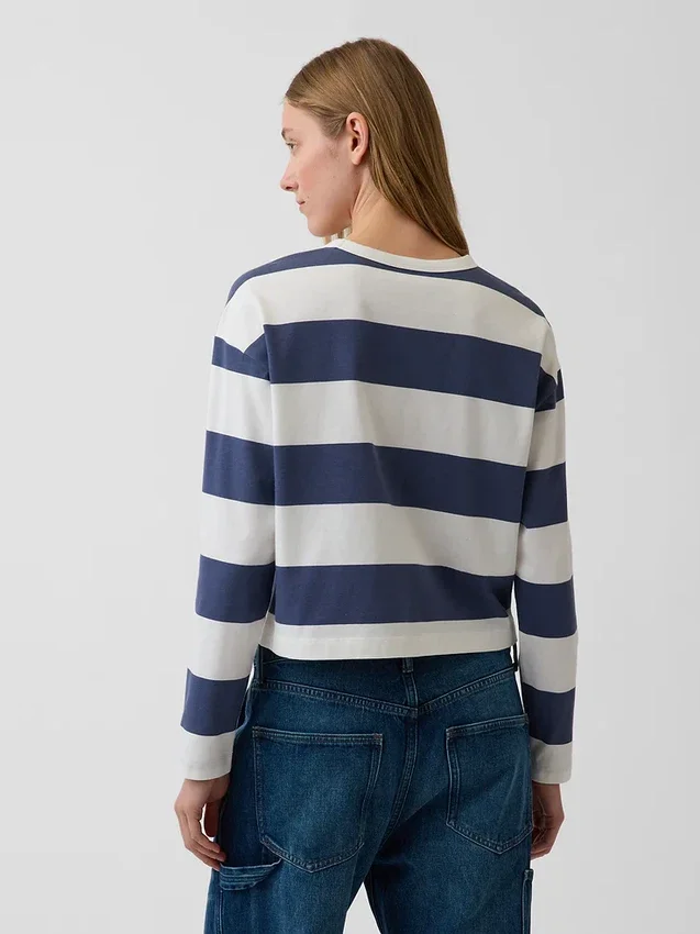 Örme Oversized Kısa Tişört