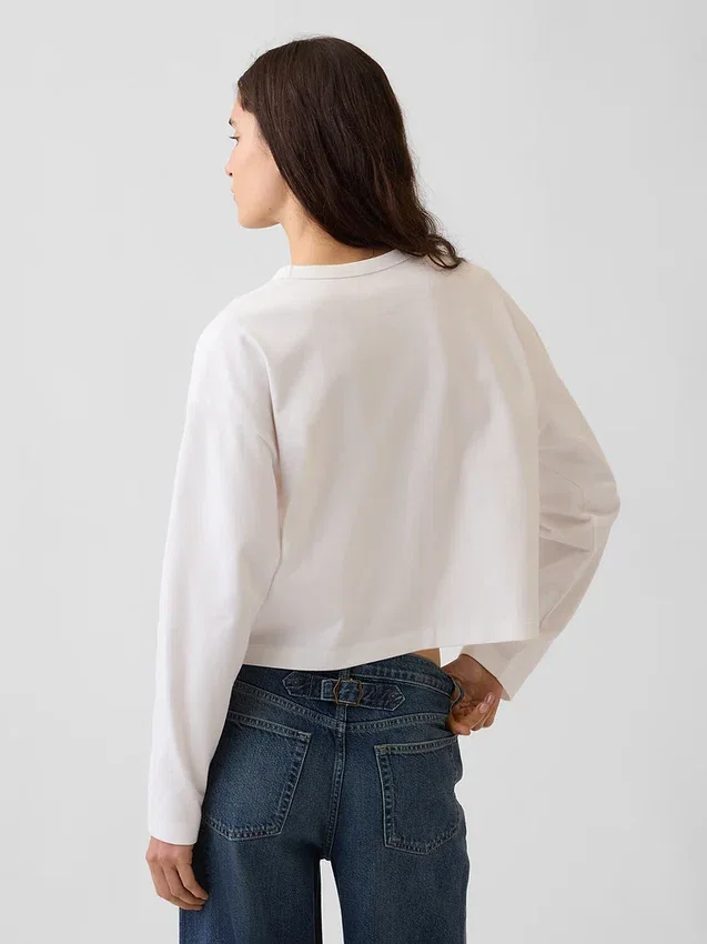 Örme Oversized Kısa Tişört