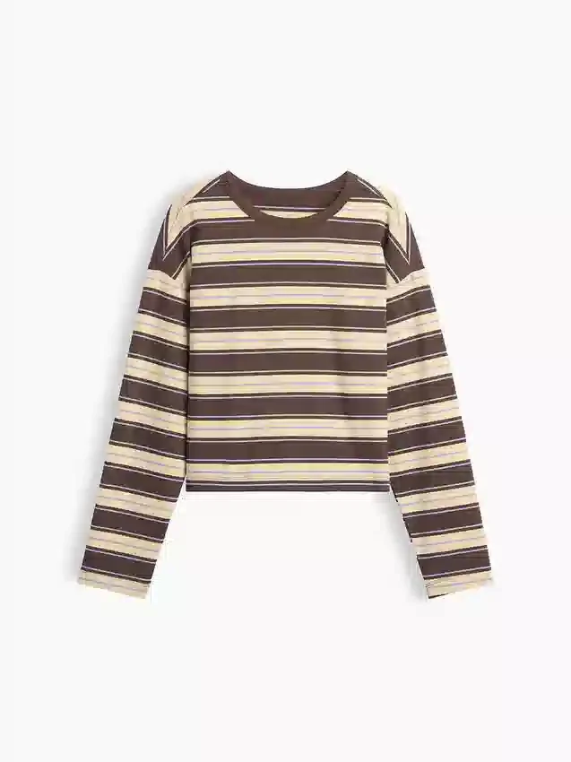 Örme Oversized Kısa Tişört