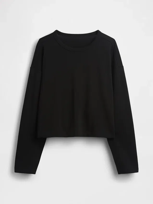 Örme Oversized Kısa Tişört