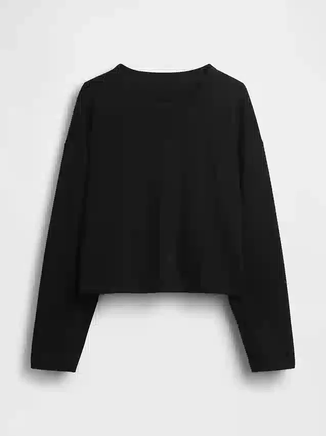 Örme Oversized Kısa Tişört