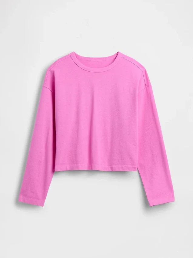 Örme Oversized Kısa Tişört