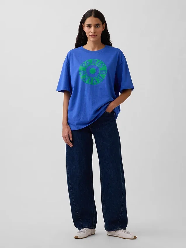 Robert Indiana Oversized Grafik Tişört