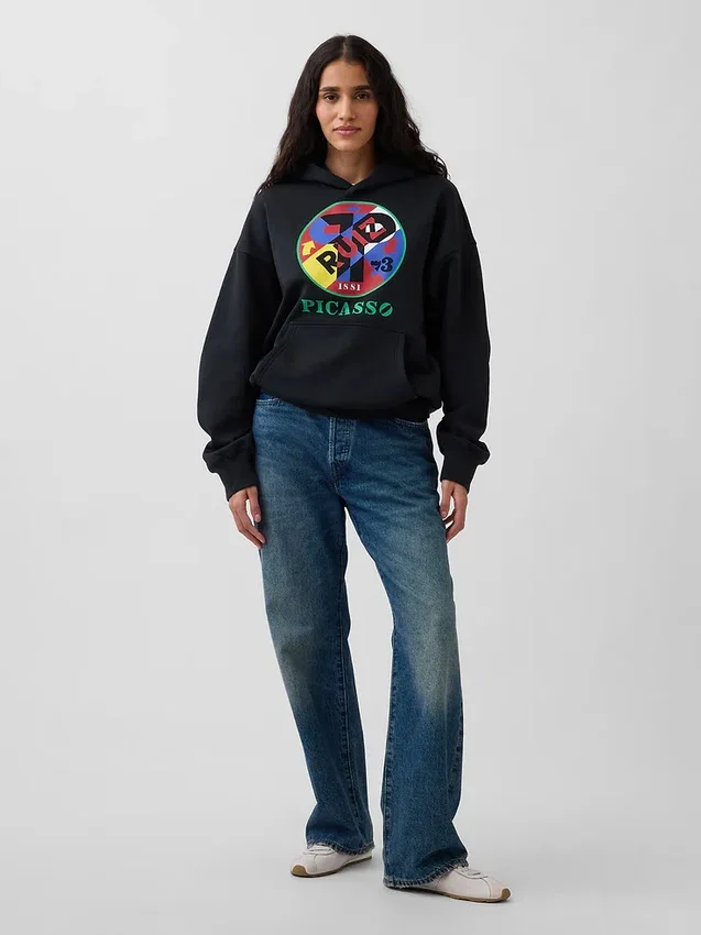 Robert Indiana Vintagesoft Grafik Kapüşonlu Sweatshirt