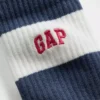 Rugby Çizgili Logo Crew Çoraplar