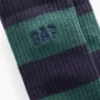 Rugby Çizgili Logo Crew Çoraplar
