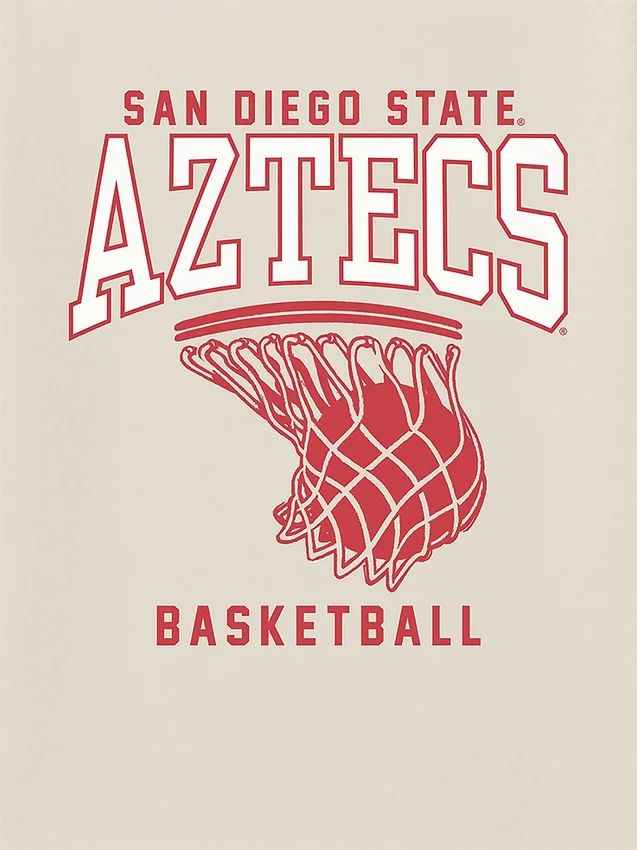 San Diego State Üniversitesi Basketbol Potası Grafikli Tişört