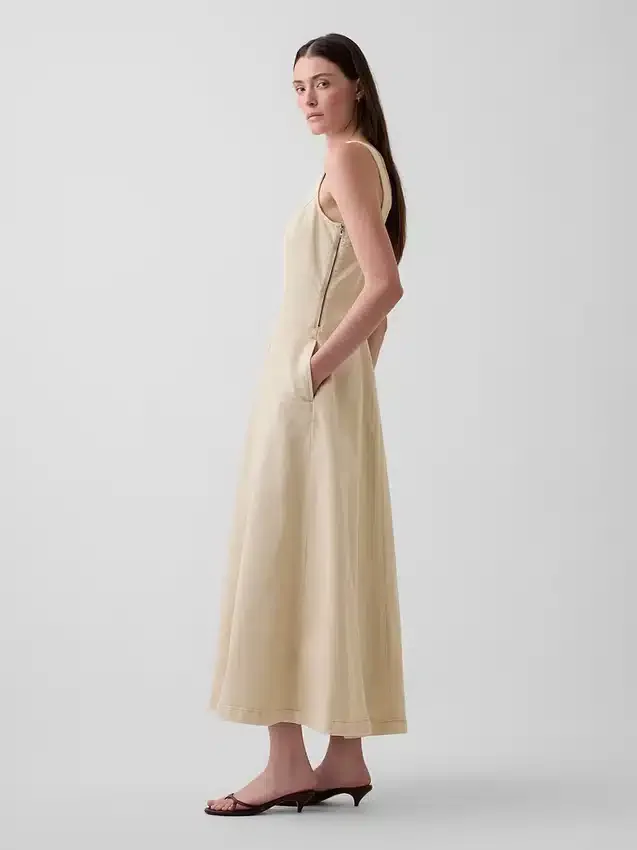 Scoop Yaka Maxi Elbise