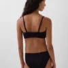 Scoop Yaka Nervürlü Bikini Üstü