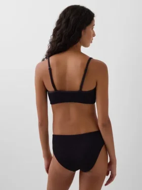 Scoop Yaka Nervürlü Bikini Üstü
