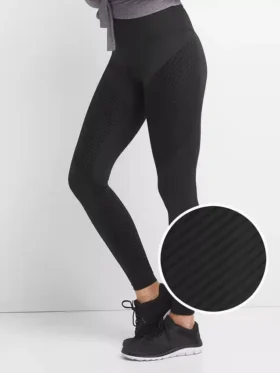 Sculpt Kompresyonlu GapFit Yüksek Bel Dokulu Çizgili Tayt