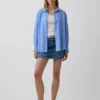 Seersucker Kareli Oversized Gömlek