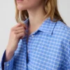 Seersucker Kareli Oversized Gömlek