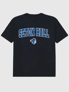 Seton Hall Üniversitesi Arch Logo Siyah Grafik Tişört