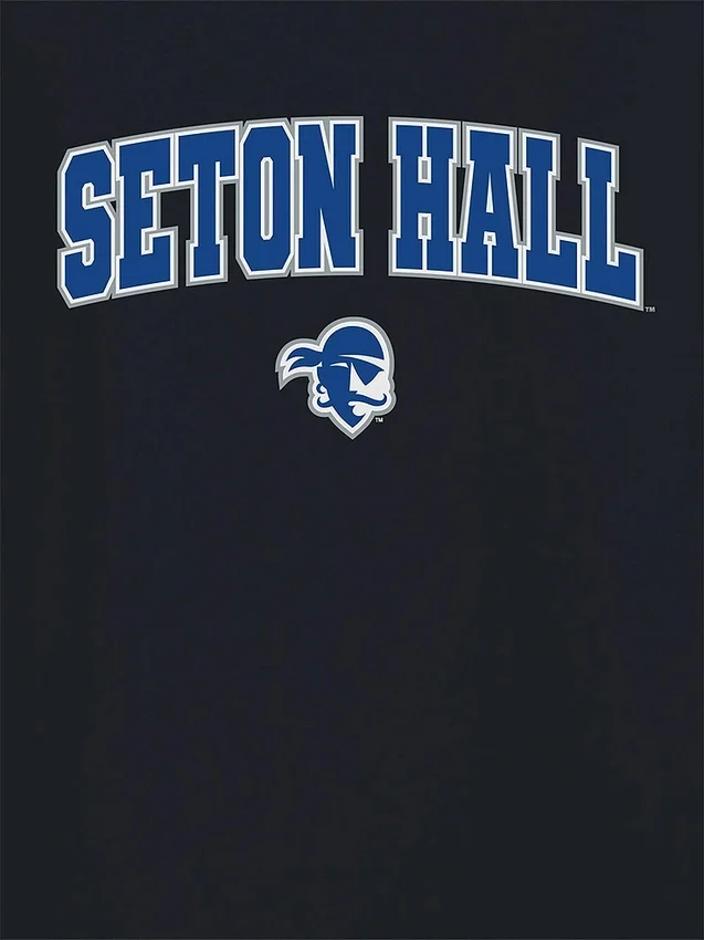 Seton Hall Üniversitesi Arch Logo Siyah Grafik Tişört