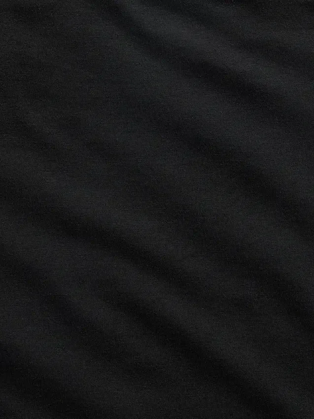 Sıkı Örgü Jersey Omuzsuz Kısa Tişört