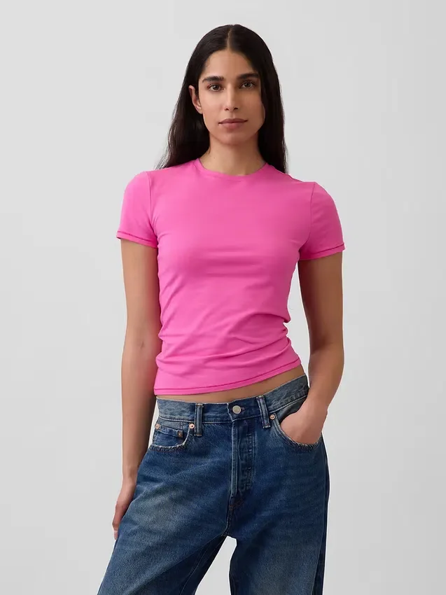Sıkı Örgü Jersey Tişört