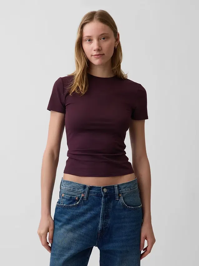 Sıkı Örgü Jersey Tişört