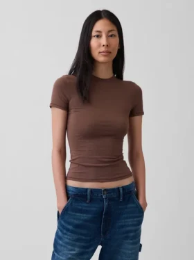 Sıkı Örgü Jersey Tişört
