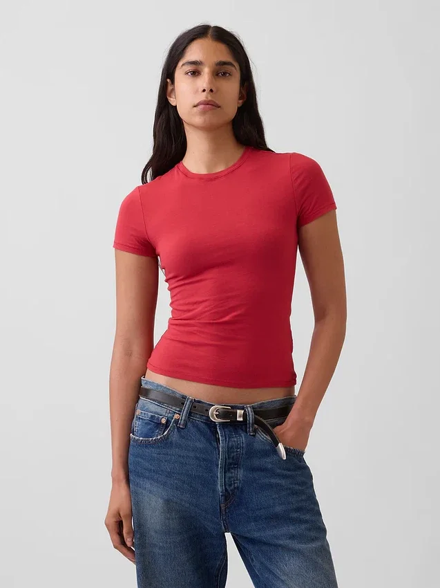Sıkı Örgü Jersey Tişört