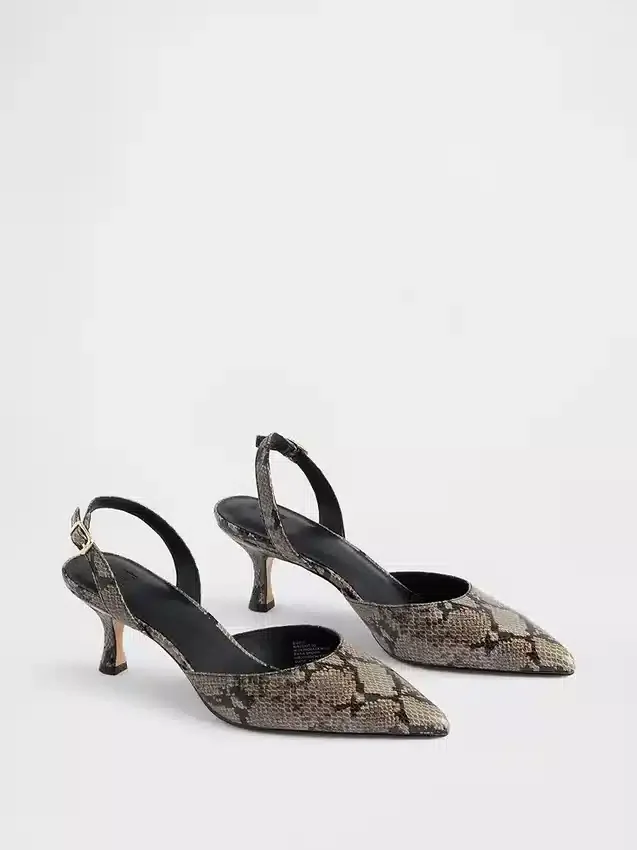 Slingback Kitten Topuklu Ayakkabılar