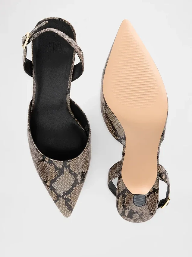 Slingback Kitten Topuklu Ayakkabılar