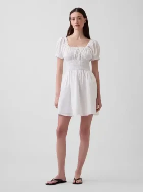 Smoklu Bel Mini Elbise