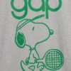 Snoopy Logolu Rahat Kesim Grafik Tişört