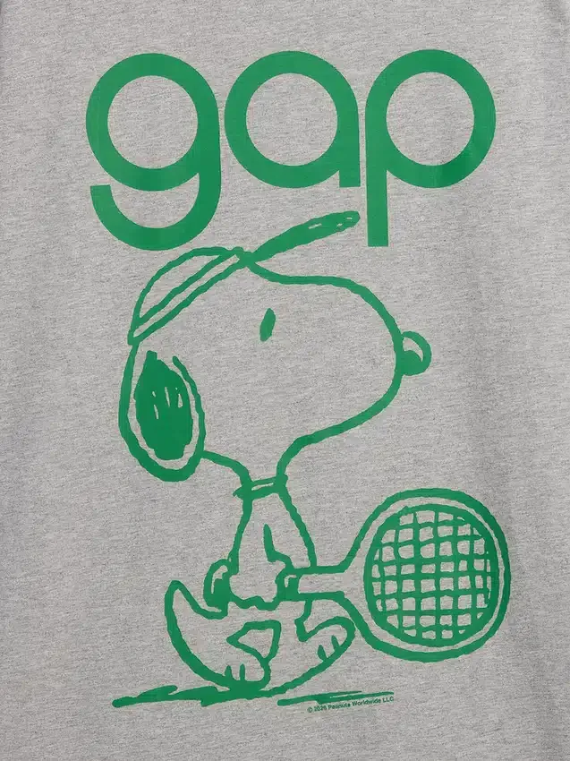 Snoopy Logolu Rahat Kesim Grafik Tişört